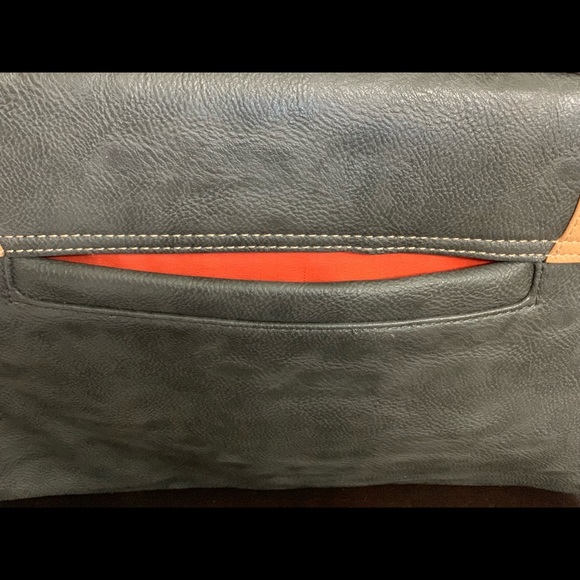 Gray and Peach Poverty Flats Messenger Bag - Picture 11 of 11